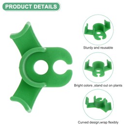 M METERXITY 60-Pack Plant Bender, 1.4x1 Inch 90 Degree Adjustable Plant Training Clips Plant Stem Low Stress Plant Branch Trainer Clips for Plant Gardening/Flowers/Climbing Plants[Green]