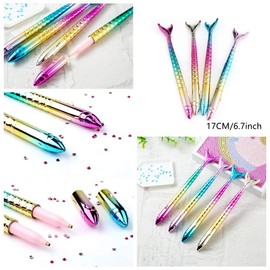 SNOWZAN Pack of 6 Diamond Painting Accessories Pen Tool 5D Drill Pen Rhinestone Diamond Pen Mermaid Drill Pen Rhinestone Diamond Painting Tools Diamond Painting Tool Diamond Painting Tool