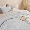 Andency Light Grey King Size Comforter Set, 3 Pieces Boho