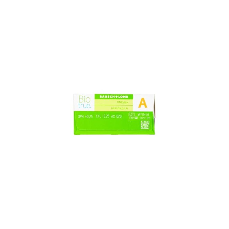 Biotrue OneDay for Astigmatism, Dp:0.25Bk:8.40Zl:-2.25Ax:90.00Dm:14.50