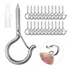 Ruikdly Screw Hooks Stainless Steel 30 Pieces Hooks for Screwing