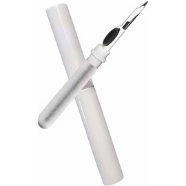 Air pods Earbud Cleaning Kit, Multi-Function Cleaning Pen with Soft Brush, Flocking Sponge, White