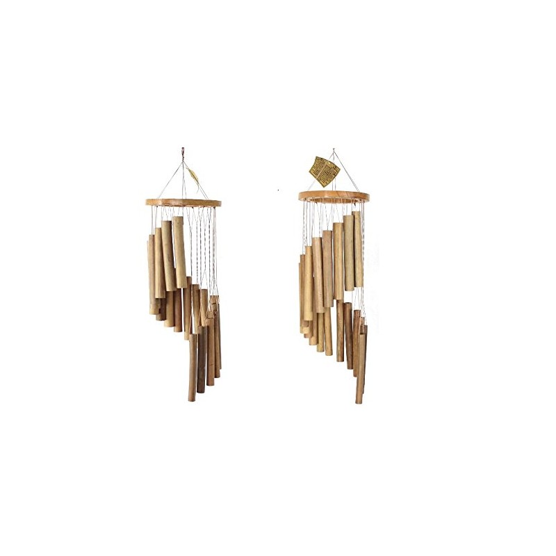 Budawi Wind Chime Bamboo Spiral Wind Chimes Made of Fine