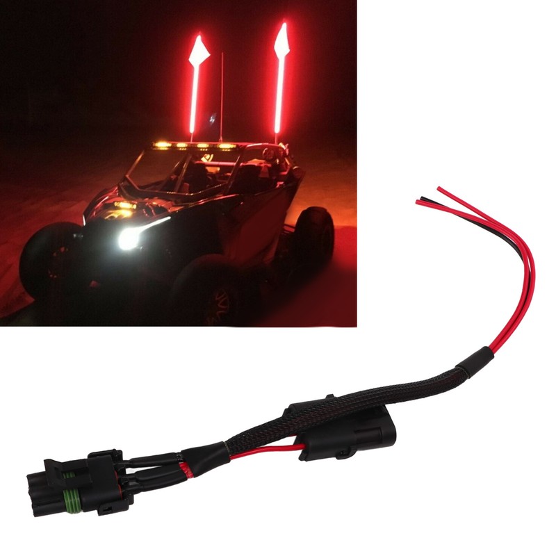 Taillight Power Harness Whip Brake License Plate Light Power Plug