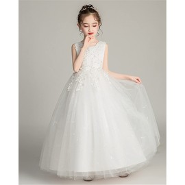 SYUKEKEYA Flower Girl's Long Dress Kids Princess Dress for Wedding Party Easter Special Occasion 3331