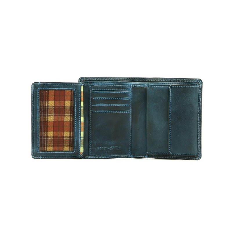 Chiemsee Leather Wallet Petrol, petrol, Modern
