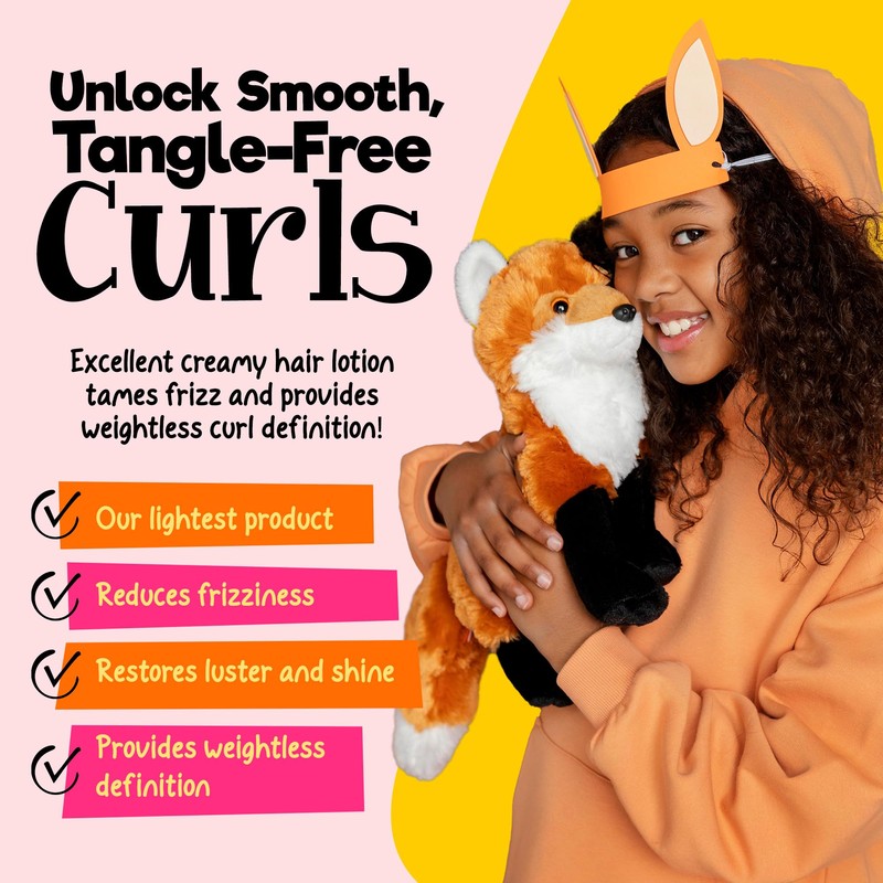 CurlyKids Curl Defining Lotion – Lightweight Creamy Hair Lotion for