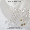 Foyte Crystal Bride Wedding Hair Comb Leaf Bridal Headpieces Rhinestone