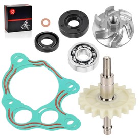Water Pump Impeller & Shaft Gear w/Gaskets Rebuild Kit for Honda CR500R 1986-2001 19240-ML3-000 19215-KA5-690