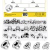 Mardatt 80Pcs Push on Pushnut Cap Stud 1/2", 1/4", 5/16",