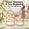 Gold Bird Cage Cupcake Stand Set, 2-Piece 3-Tier and 2-Tier