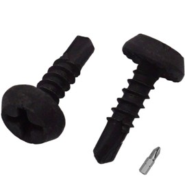 SKIR'CO (Pack of 600) Self Drilling Screws 3.5 x 13mm Black Phosphating Phillips Flat Head Self Tapping Screws