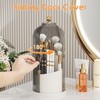Unbranded Rotating Makeup Brush Holder with Lid Vanity Desktop Bathroom