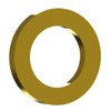 20 pcs Fits Raised Rings Ø 13 mm, Steel Brass-Plated,