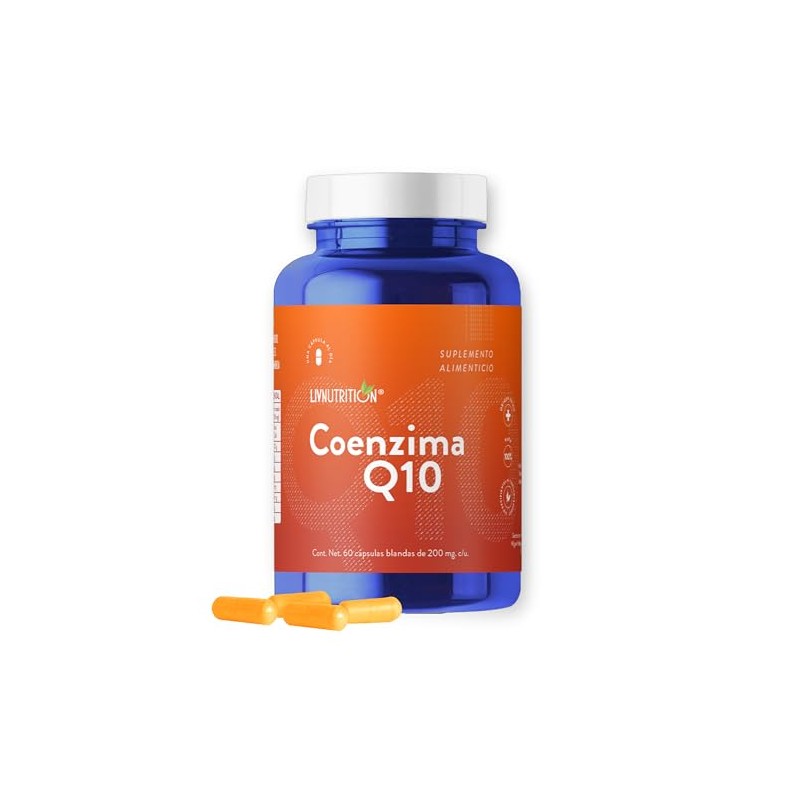 Liv Nutrition Coenzima Q10 200 Cápsulas Vegano Gluten Suplemento Alimenticio