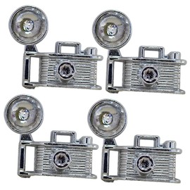 JOINPAYA 4pcs Mini Camera Houses Mini Furniture Miniature House Kit Vintage Camera Home Appliances Mini Accessories Camera Fake Camera Prop Miniatures Decor Dollhouse Alloy Silver