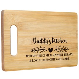 BitKAM Bamboo Cutting Board, 11 x 7 inches, Light Brown, Solid Bamboo, Eco Friendly, Non Porous, Scratch Resistant, Perfect for Vegetable, Meat, Cheese