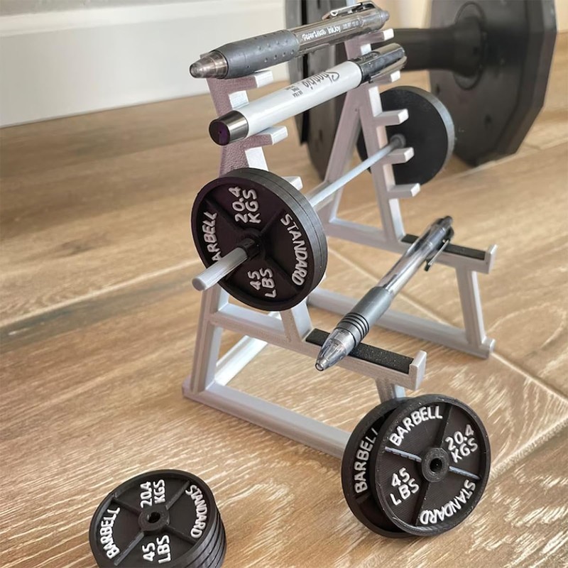 Hsthe Sea Squat Rack Pen Holder, Practical Barbell Rack Pen