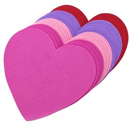 Foam Hearts for Crafts 6" Foam Shapes for Crafts Foam Paper for Crafts Heart Shaped Paper for Valentine Crafts Valentines Day Crafts Heart Cardstock Valentine Day Decoration Valentine Heart (24 Pcs)