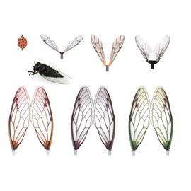 KTGCOZS Pack of 80 Realistic Fly Tying Wings Pre-Cut Insect Stonefly Wings Fishing Baits