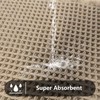 AIBIIN 18"x30" Brown Waffle Bath Mat Super Absorbent Non Slip