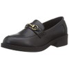 San-A-Plus Feminine 3572 Women's Manish Bit Loafer, all black