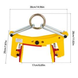 Granite Slab Lifting Clamp 617 lbs, Heavy Duty Lifting Clamp for Stone 4.72"-9.45" Vertical Stone Clamps Stones Carrying Clamps for Marble, Granite, Concrete Slabs