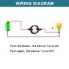 DMWD 5pcs 12mm Latching Push Button Switch Raised Head ON-Off