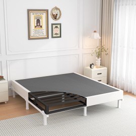 ROIL 7 Inch California King Box Spring, Heavy Duty Metal Bed Base Mattress Foundation with Fabric Cover, 3500lbs Max Weight Capacity, Easy Assembly, Noise Free, Non-Slip