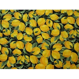 Lemons Realistic Lemon Tree Fruit Food Cotton Fabric Size;1/4 Yard(18x22)
