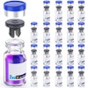 Ks-Tek 20pcs Sterile Empty Vial,Sample Vials with Self Healing Injection