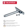 Gedotec Adjustable Shelf Bracket, Pack of 4 Shelf Brackets, Invisible