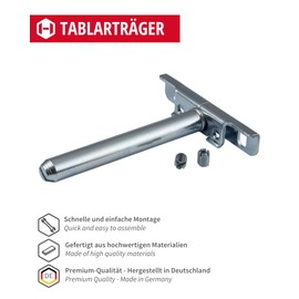 Gedotec Adjustable Shelf Bracket, Pack of 4 Shelf Brackets, Invisible Support, Shelf Brackets Made of Galvanised Iron, Shelf Brackets, Shelf Support for Wall Mounting