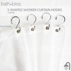 Bath Bliss Chrome 12 Pack S-Hook Shower Curtain Rings