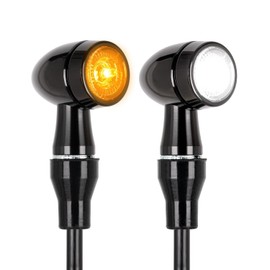 Simda Pro LED Motorcycle Indicator with Daytime Running Light, Universal, Black, Quad ATV, Super Look and Wonderfully Bright, IP67 Waterproof Rating, E-Mark Certification