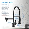VFAUOSIT Kitchen Faucets with LED Light, Commerical Black Kitchen Faucet