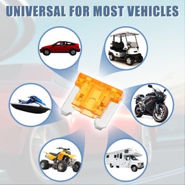 X AUTOHAUX 30pcs Low Profile Mini Blade Style Fuses 5A Blade Style Fuses Replacement for Automotive Car Boat Truck SUV RV Motorcycle