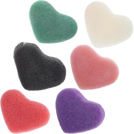 Konjac Esponjas Faciales y Corporales 6 Piezas, Colores Surtidos, Exfoliantes para Limpieza Profunda y Cuidado Diario