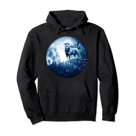 Rottweiler Dog Moon Dog Mom Dad Women Men Dog Lovers Pullover Hoodie