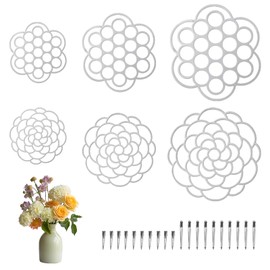 OYEFLY 6Pcs Flower Arrangement Holder,Metal Floral Grid Used for Vase Flower Arrangement Art (4in5in6in6)