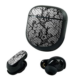 MightySkins Carbon Fiber Skin Compatible with Bose QuietComfort Earbuds II (2022) - Floral Retro | Protective, Durable Textured Carbon Fiber Finish | Easy to Apply and Change Styles | Made in The USA