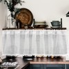 choicehot Sheer Net Short Curtain for Kitchen - Cafe Window