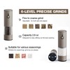 Stainless Steel Rechargeable Electric Salt and Pepper Grinder Set, USB