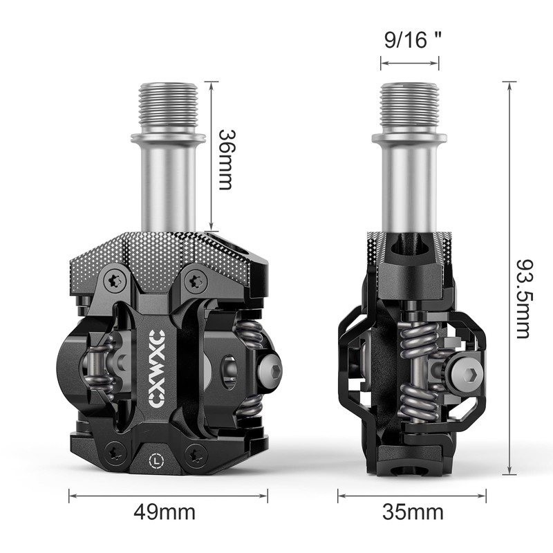 CXWXC Bicycle Pedals with 3 Sealed Bearings Aluminium Alloy for