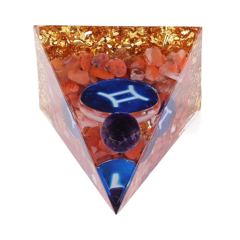 Constellation Pyramid Stone for Positive Energy Reduce Stress Chakra Resin