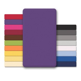 CelinaTex Lucina Topper Fitted Sheet Divan Cover Cotton 180x200-200x200 cm purple