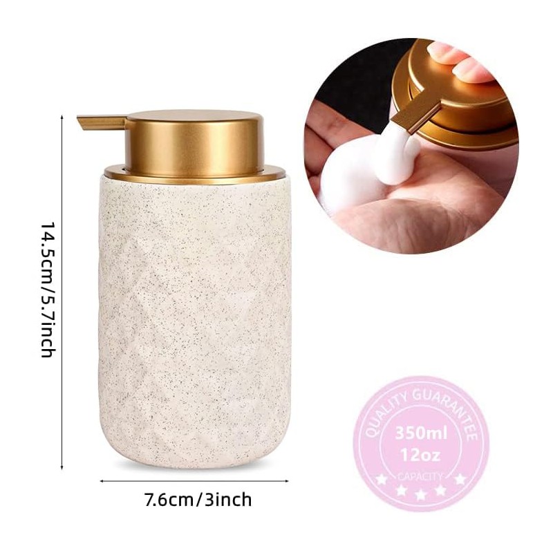 Sylfu Ceramic Foam Hand Soap Dispenser - 10.15 oz Foaming