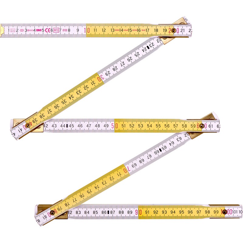 Connex Wooden Folding Ruler - 2 Metre Length - Metric