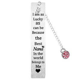 Nfyxcaz Mothers Day Gift for Nana from Granddaughter Grandson Nana Gifts Nana Bookmark Christmas Birthday Gift for Nana