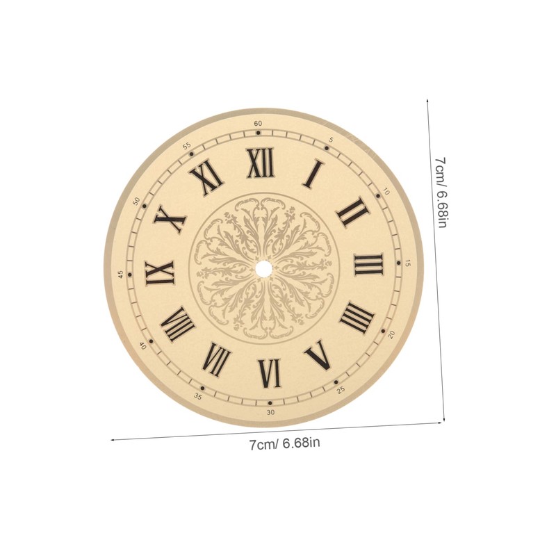 Operitacx 2pcs DIY Clock Dial Replacement Reusable Aluminum Round Dial